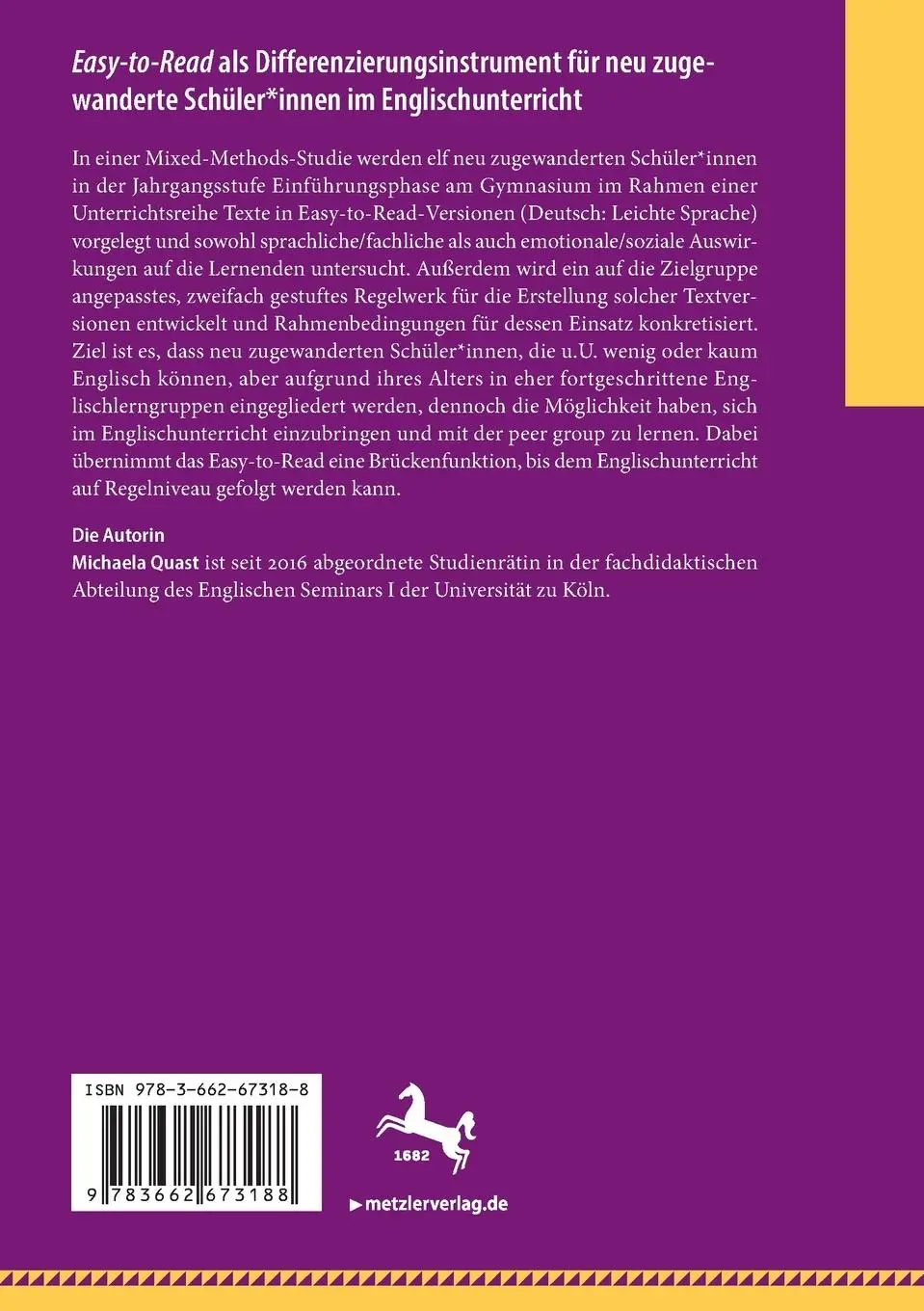 Rückseite: 9783662673188 | Easy-to-Read als Differenzierungsinstrument für neu zugewanderte...