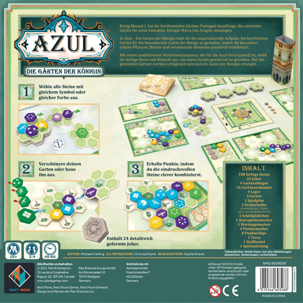 Bild: 4015566603288 | Azul Die Gärten der Königin (Spiel) | Michael Kiesling | Spiel | 2022