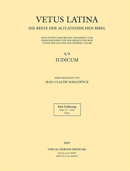Cover: 9783451003288 | Vetus Latina | Iudic 1,1 - Ende | Jean-Claude Haelewyck | Taschenbuch