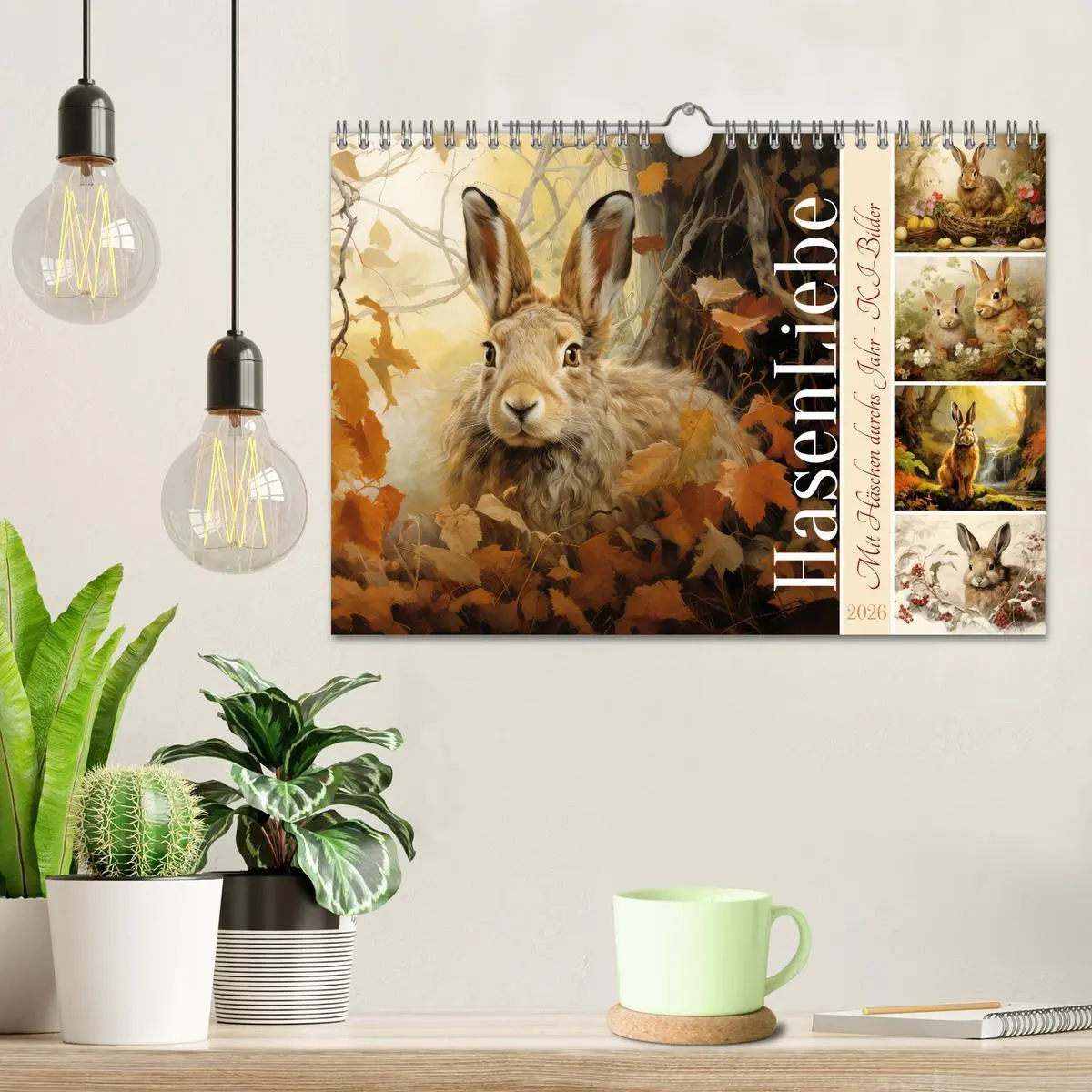 Bild: 9783457353288 | Hasenliebe (Wandkalender 2026 DIN A4 quer), CALVENDO Monatskalender