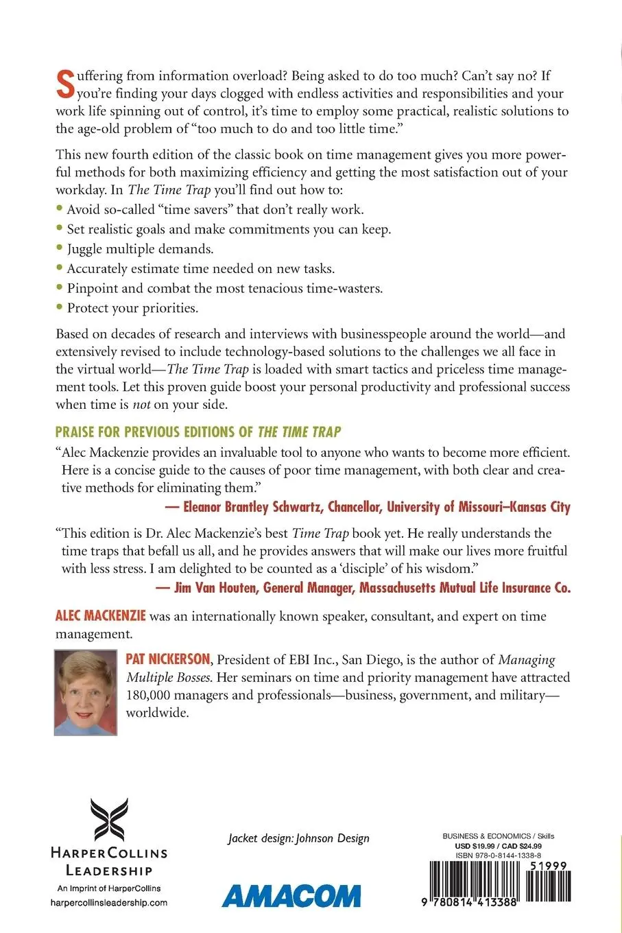 Rückseite: 9780814413388 | The Time Trap | The Classic Book on Time Management | Taschenbuch