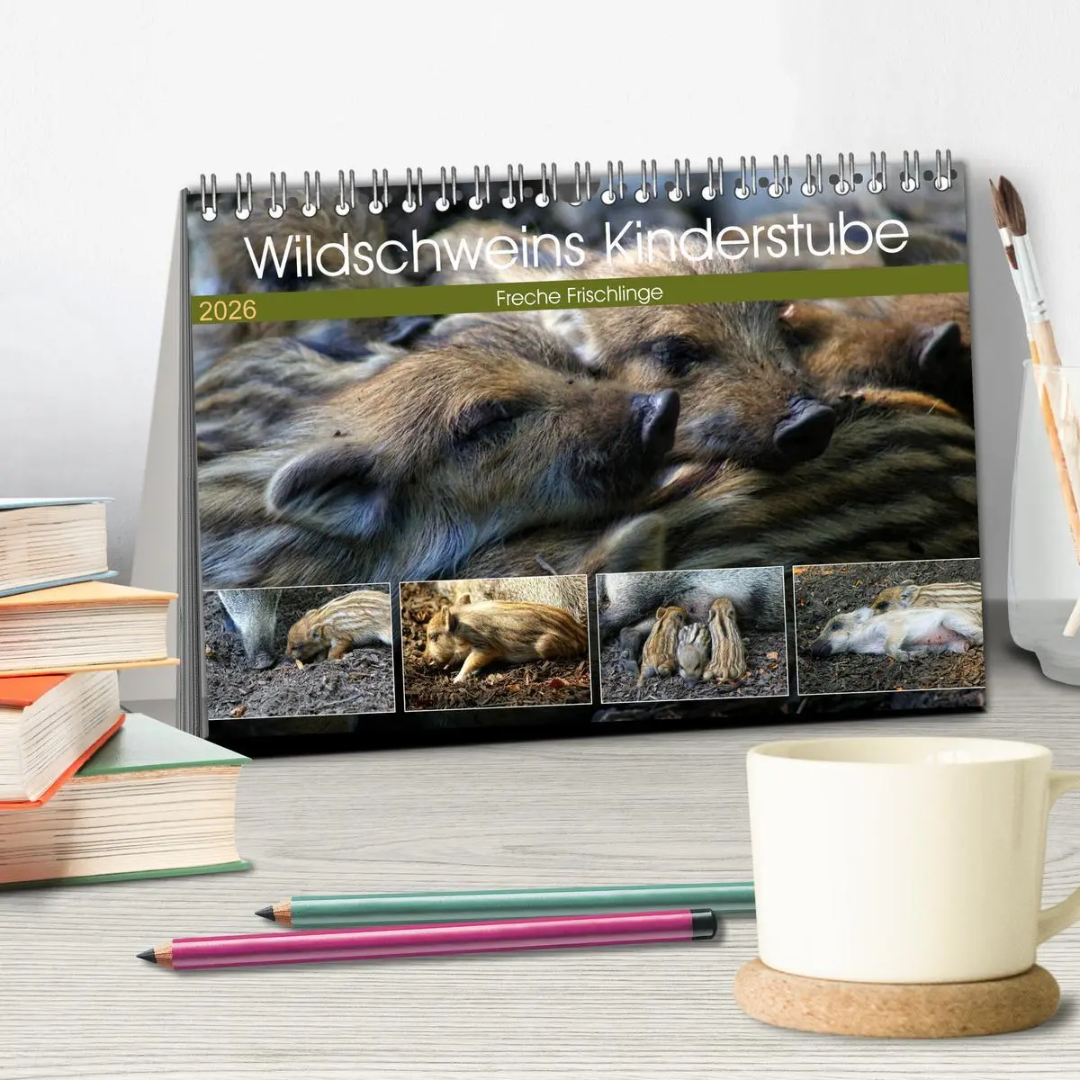 Bild: 9783457893388 | Wildschweins Kinderstube - Freche Frischlinge (Tischkalender 2026...