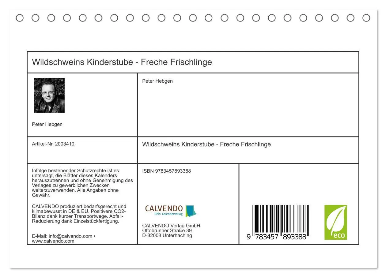 Bild: 9783457893388 | Wildschweins Kinderstube - Freche Frischlinge (Tischkalender 2026...
