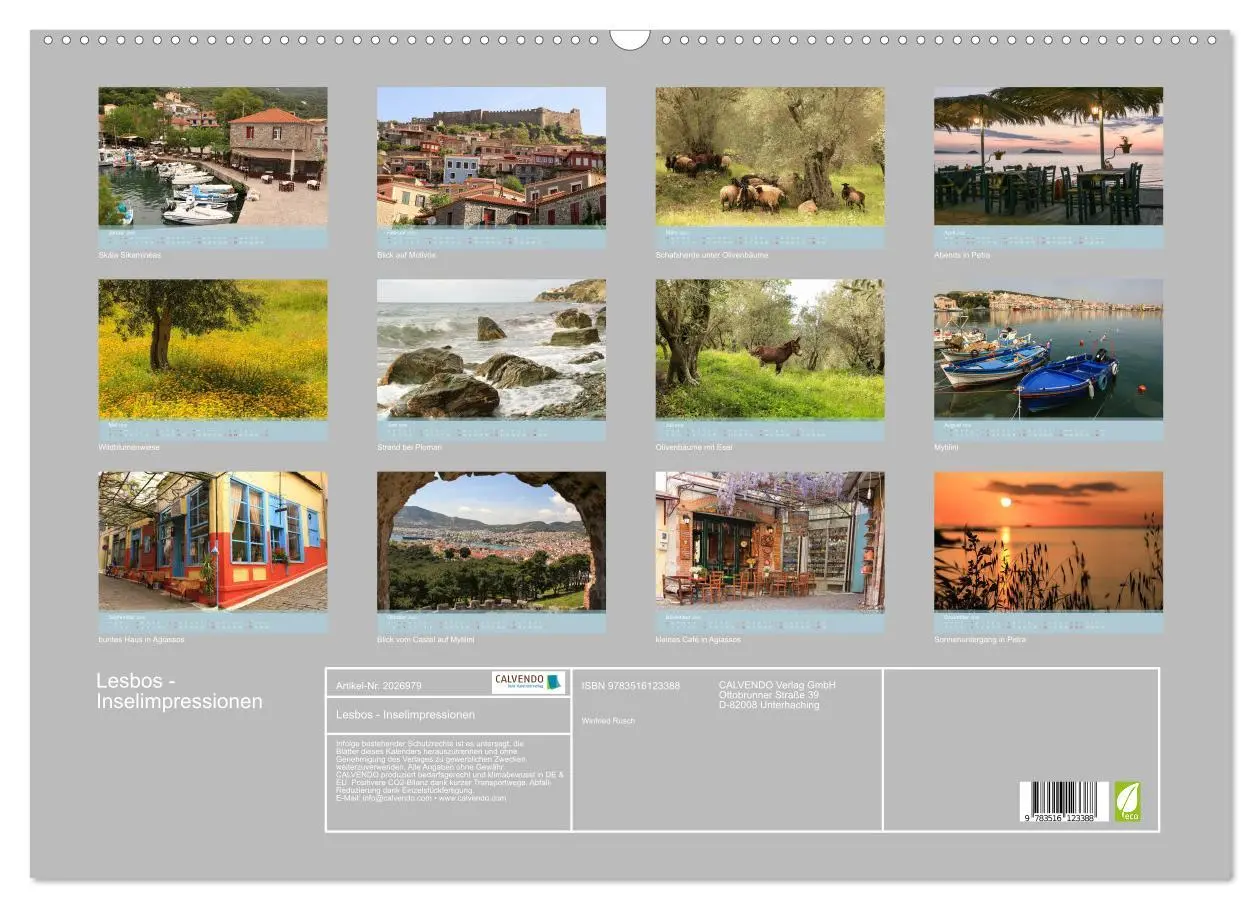 Bild: 9783516123388 | Lesbos - Inselimpressionen (Wandkalender 2026 DIN A2 quer),...