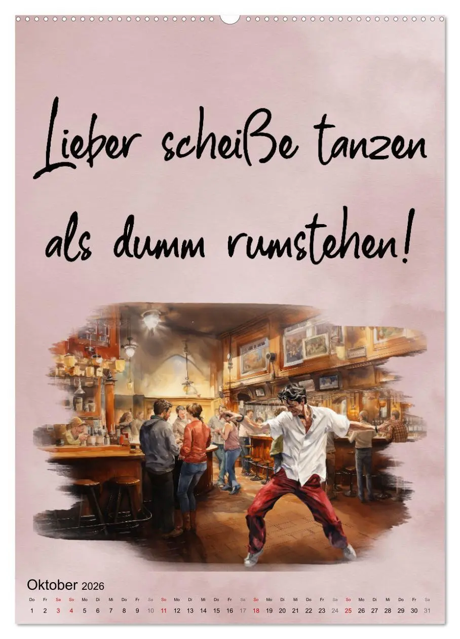 Bild: 9783516293388 | Tanzsprüche (hochwertiger Premium Wandkalender 2026 DIN A2 hoch),...