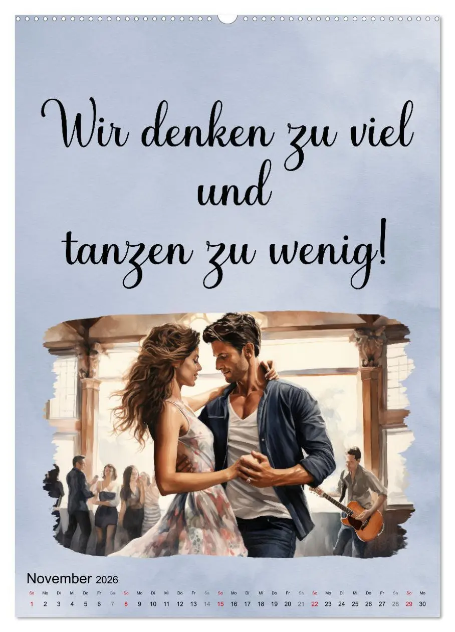 Bild: 9783516293388 | Tanzsprüche (hochwertiger Premium Wandkalender 2026 DIN A2 hoch),...