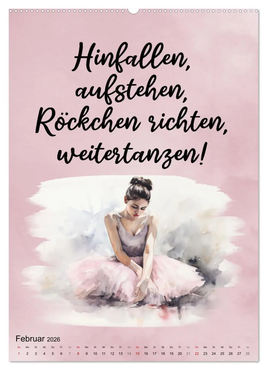 Bild: 9783516293388 | Tanzsprüche (hochwertiger Premium Wandkalender 2026 DIN A2 hoch),...