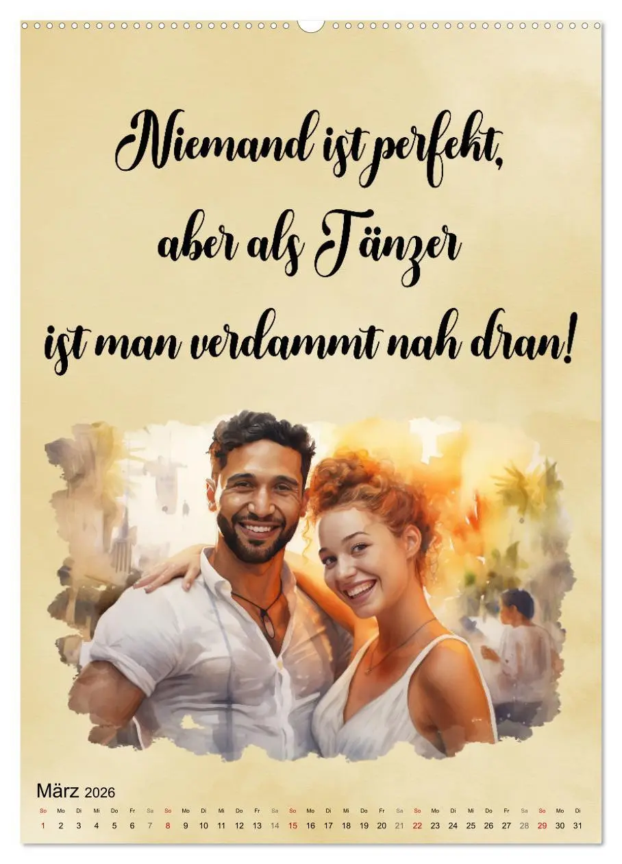 Bild: 9783516293388 | Tanzsprüche (hochwertiger Premium Wandkalender 2026 DIN A2 hoch),...