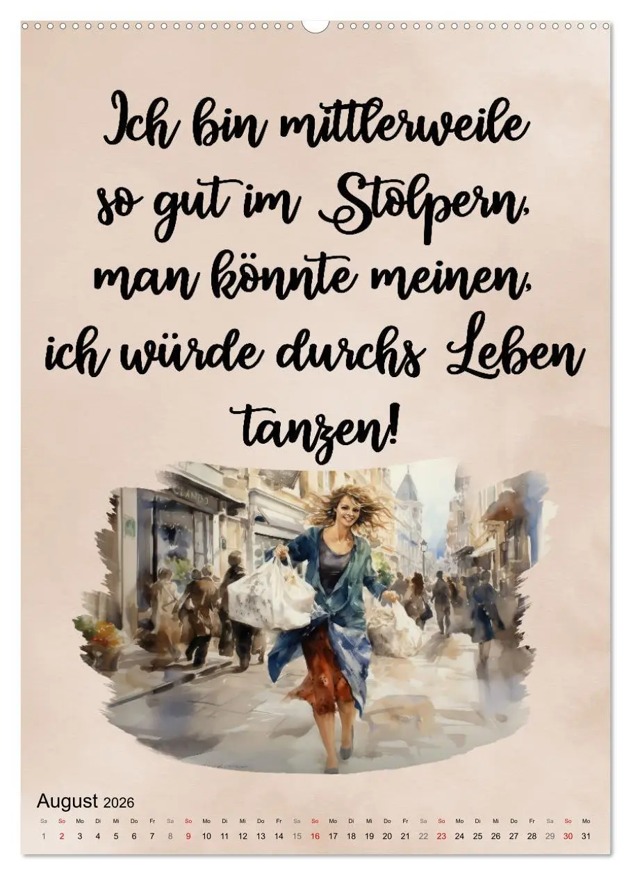 Bild: 9783516293388 | Tanzsprüche (hochwertiger Premium Wandkalender 2026 DIN A2 hoch),...
