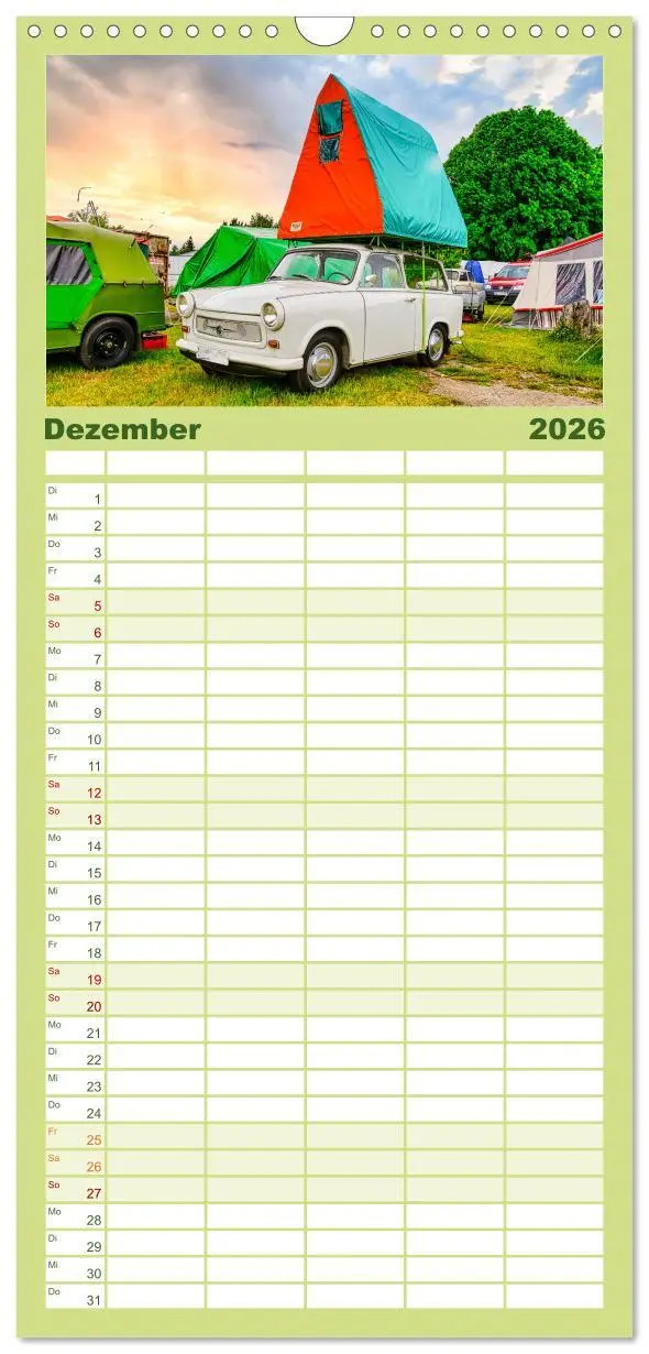 Bild: 9783516503388 | Familienplaner 2026 - Trabi-Kult mit 5 Spalten (Wandkalender, 21 x...