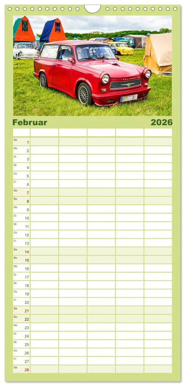 Bild: 9783516503388 | Familienplaner 2026 - Trabi-Kult mit 5 Spalten (Wandkalender, 21 x...