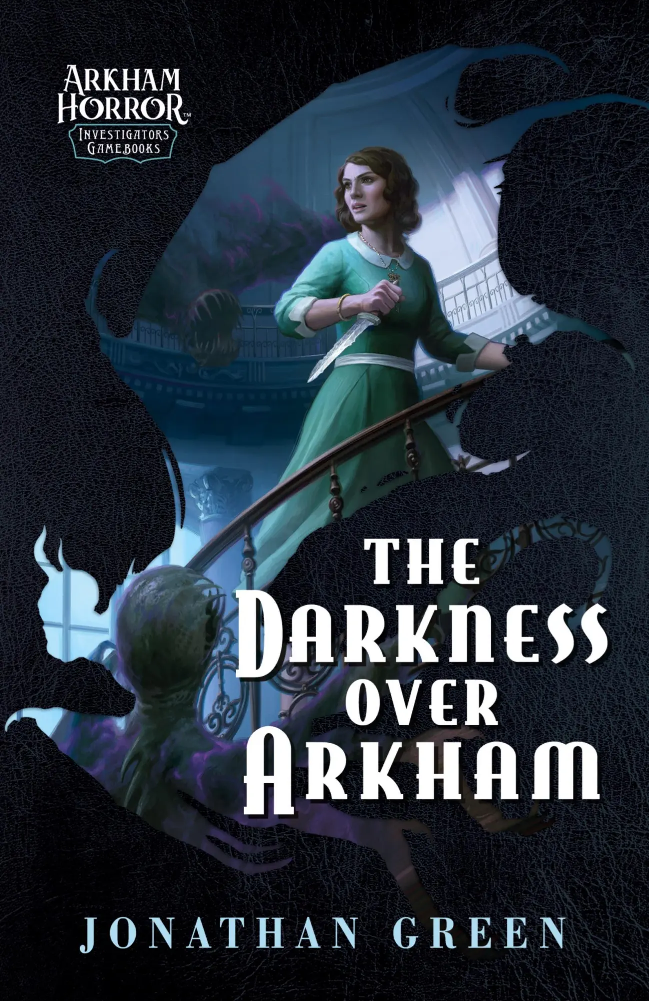 Cover: 9781839083488 | The Darkness Over Arkham | An Arkham Horror Investigators Gamebook