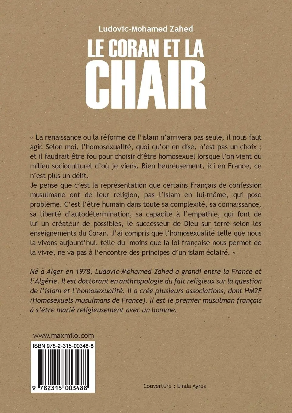 Rückseite: 9782315003488 | Le Coran et la Chair | Ludovic-Mohamed Zahed | Taschenbuch | 2024