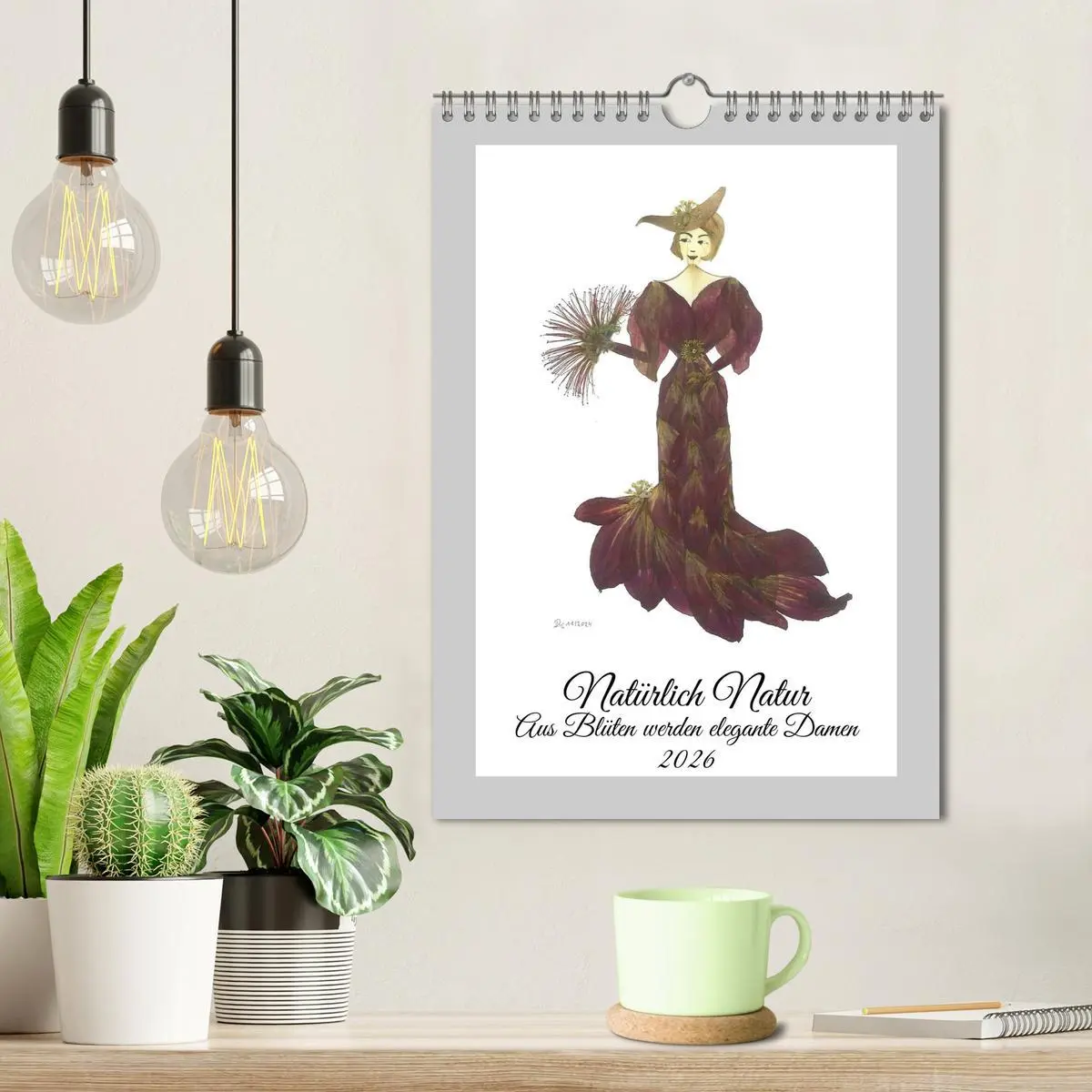 Bild: 9783516593488 | Aus Blüten werden elegante Damen (Wandkalender 2026 DIN A4 hoch),...
