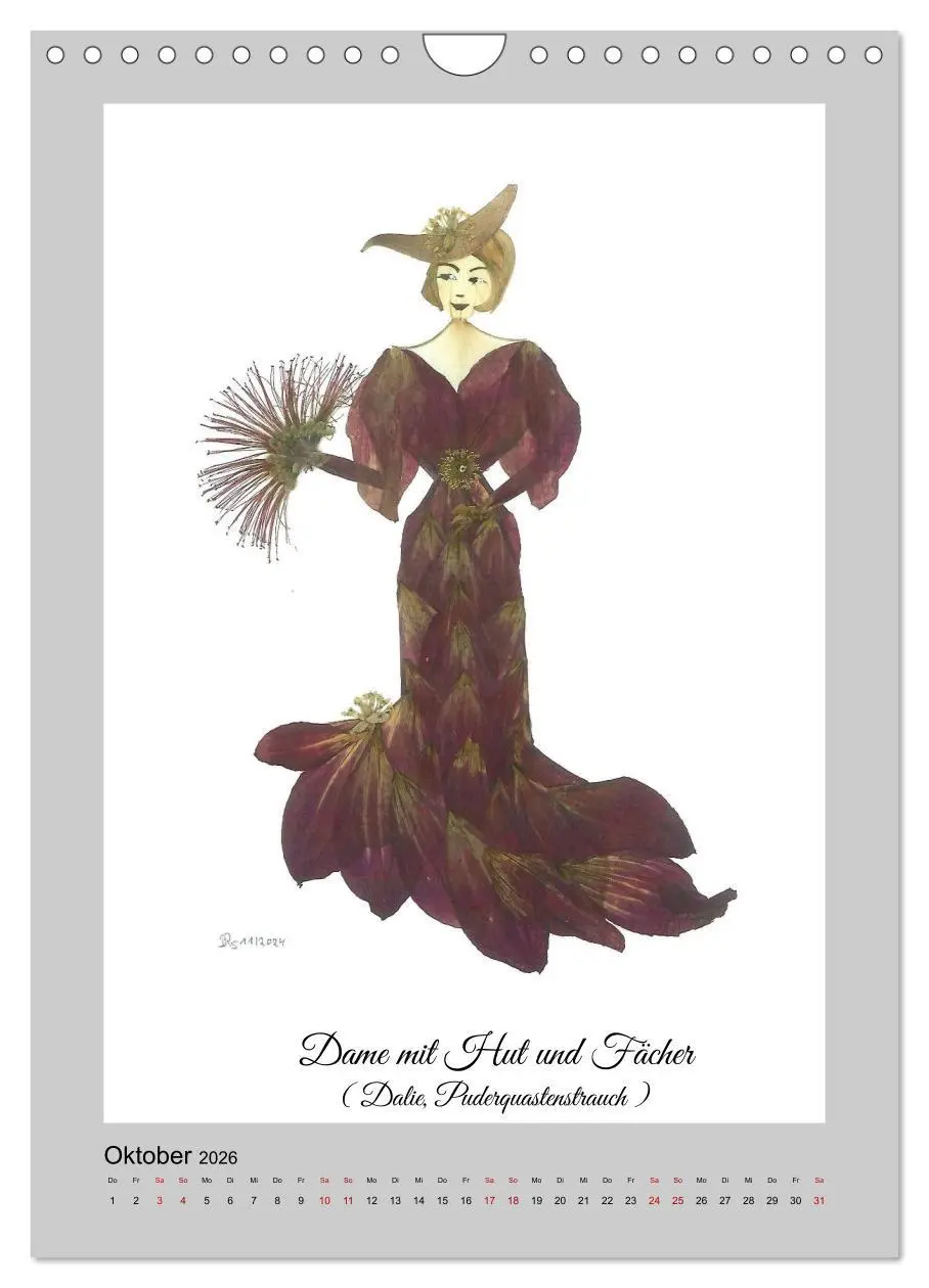 Bild: 9783516593488 | Aus Blüten werden elegante Damen (Wandkalender 2026 DIN A4 hoch),...