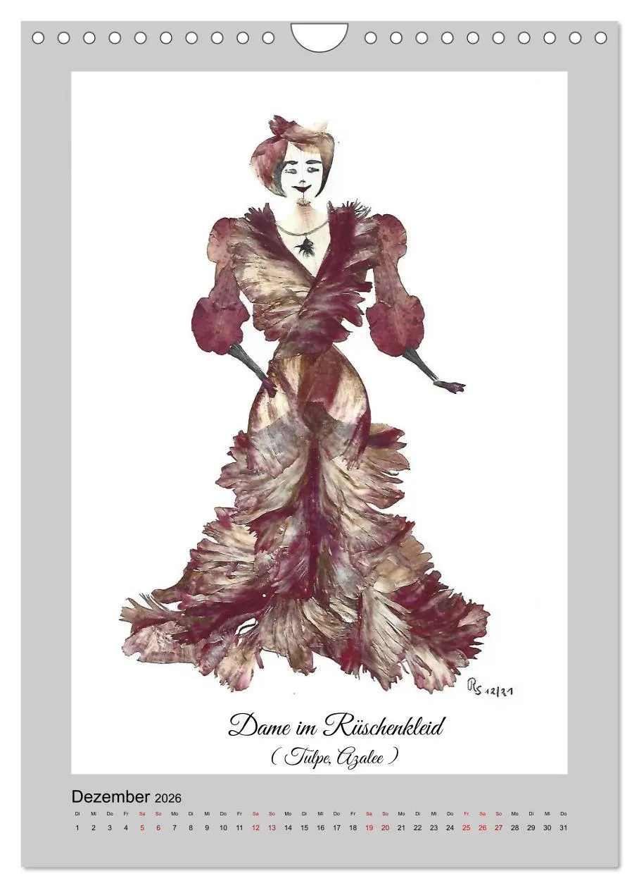Bild: 9783516593488 | Aus Blüten werden elegante Damen (Wandkalender 2026 DIN A4 hoch),...