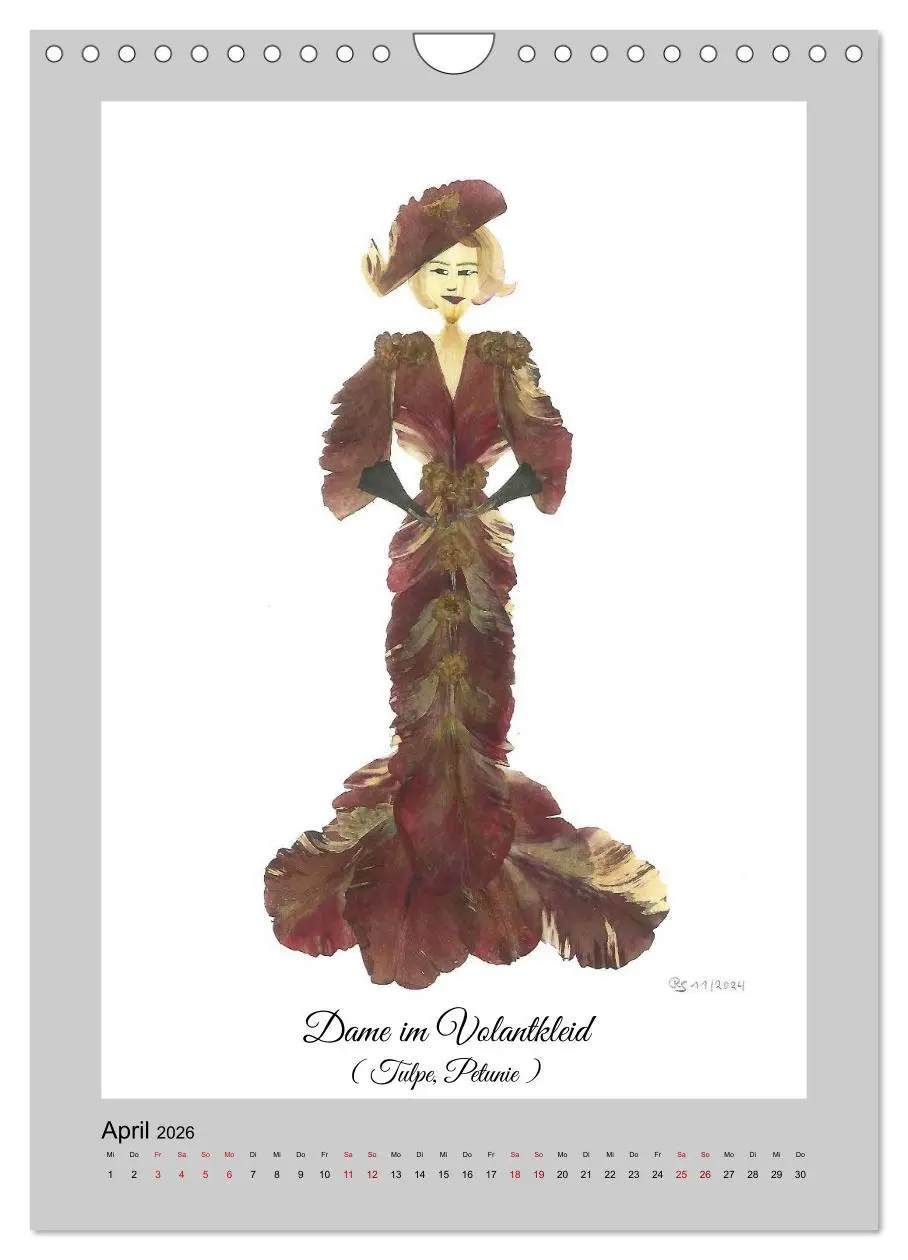 Bild: 9783516593488 | Aus Blüten werden elegante Damen (Wandkalender 2026 DIN A4 hoch),...