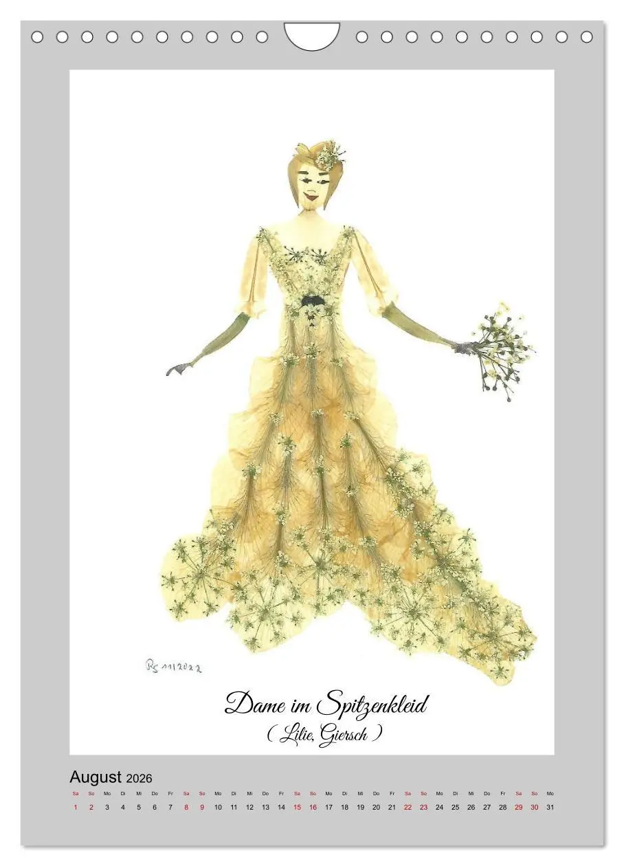 Bild: 9783516593488 | Aus Blüten werden elegante Damen (Wandkalender 2026 DIN A4 hoch),...
