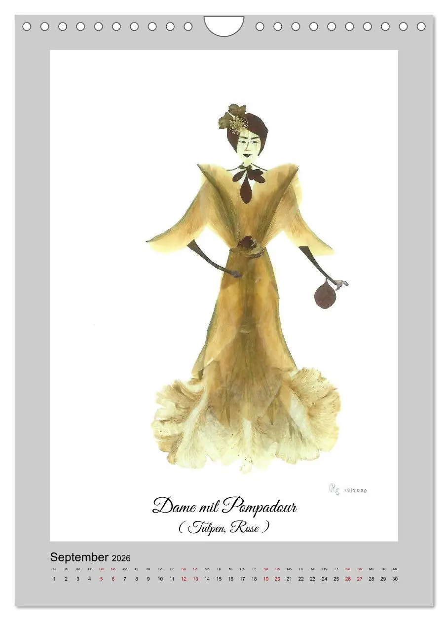 Bild: 9783516593488 | Aus Blüten werden elegante Damen (Wandkalender 2026 DIN A4 hoch),...