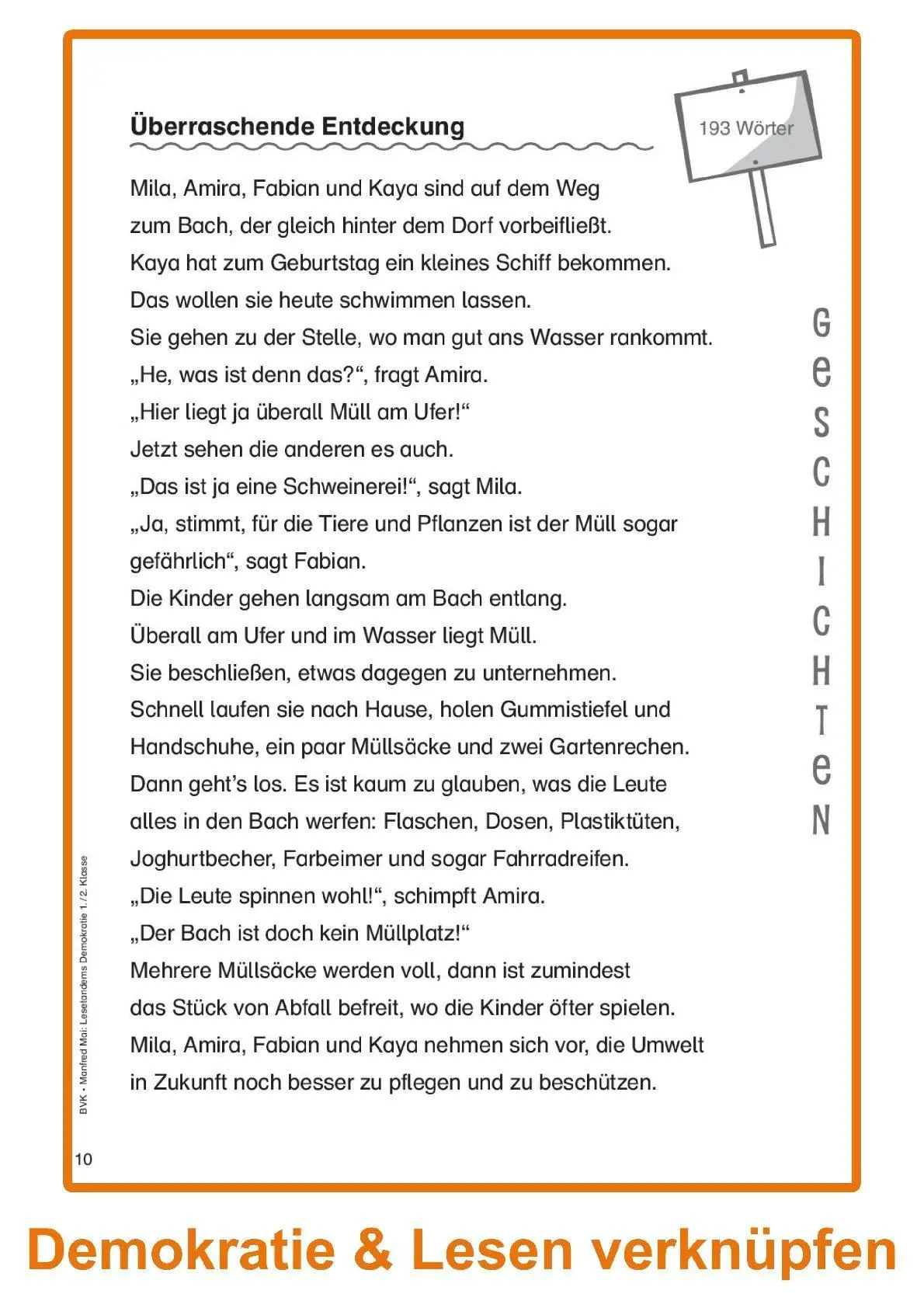 Bild: 9783965203488 | Lesetandems Demokratie 1./2. Klasse | Geschichten und Sachtexte | Mai