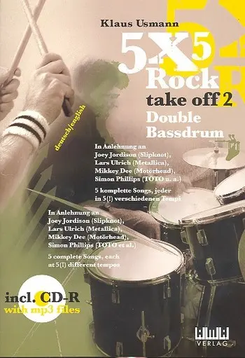 Cover: 4018262103588 | 5x5 Rock, take off 2 - Double Bassdrum | Klaus Usmann | Buch + CD-ROM