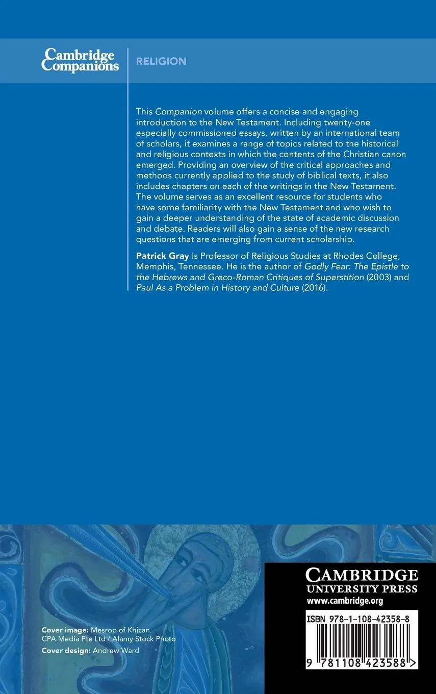 Rückseite: 9781108423588 | The Cambridge Companion to the New Testament | Patrick Gray | Buch