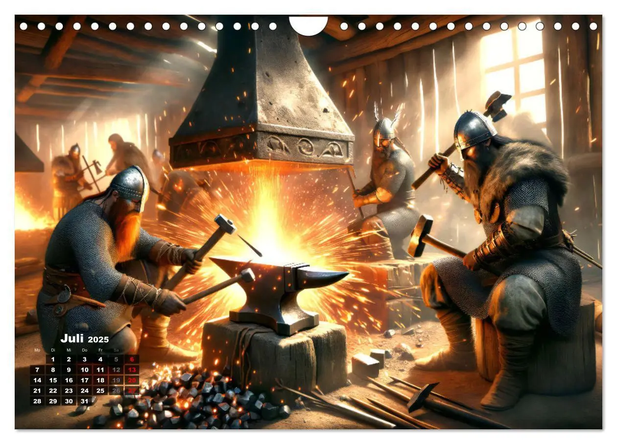 Bild: 9783383833588 | Wikinger - Ein Jahr im Leben der Nordmänner (Wandkalender 2025 DIN...
