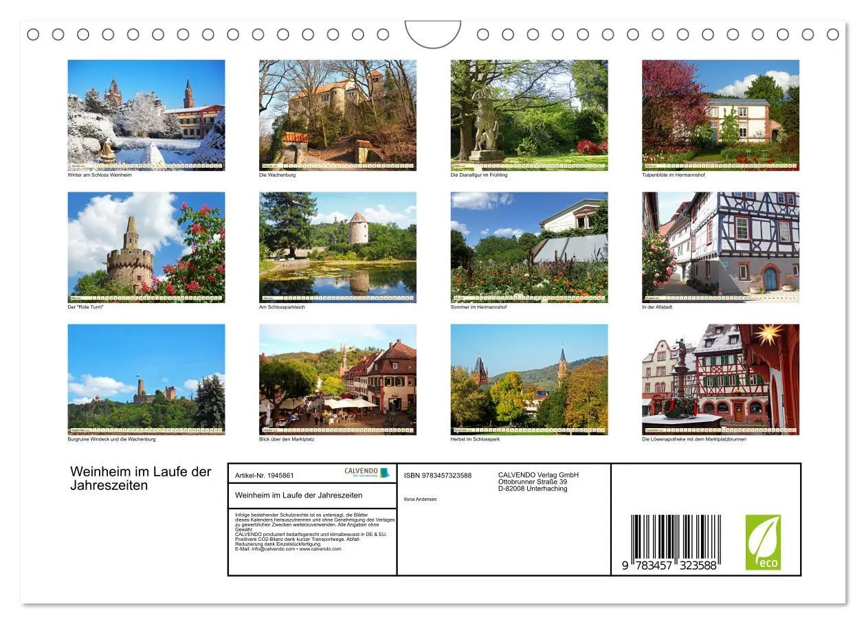 Bild: 9783457323588 | Weinheim im Laufe der Jahreszeiten (Wandkalender 2026 DIN A4 quer),...