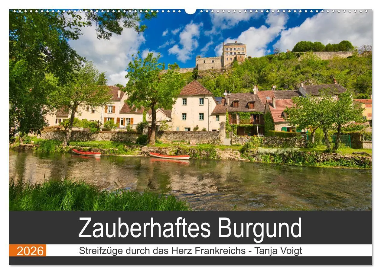Cover: 9783457633588 | Zauberhaftes Burgund (Wandkalender 2026 DIN A2 quer), CALVENDO...