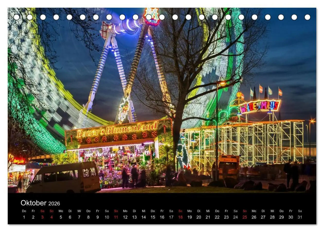 Bild: 9783516033588 | Köln bei Nacht - dunkelbunte Stadt (Tischkalender 2026 DIN A5...
