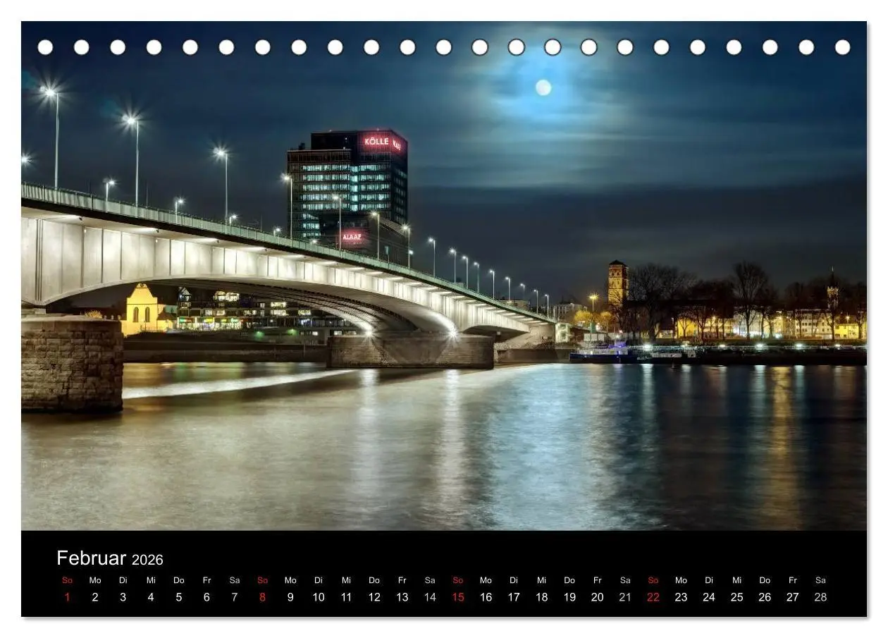 Bild: 9783516033588 | Köln bei Nacht - dunkelbunte Stadt (Tischkalender 2026 DIN A5...