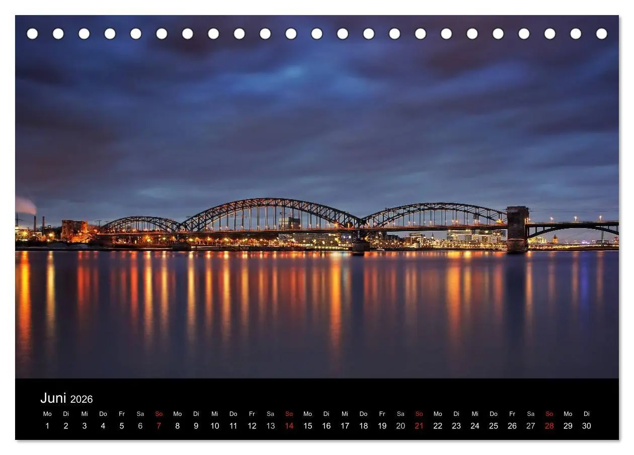 Bild: 9783516033588 | Köln bei Nacht - dunkelbunte Stadt (Tischkalender 2026 DIN A5...