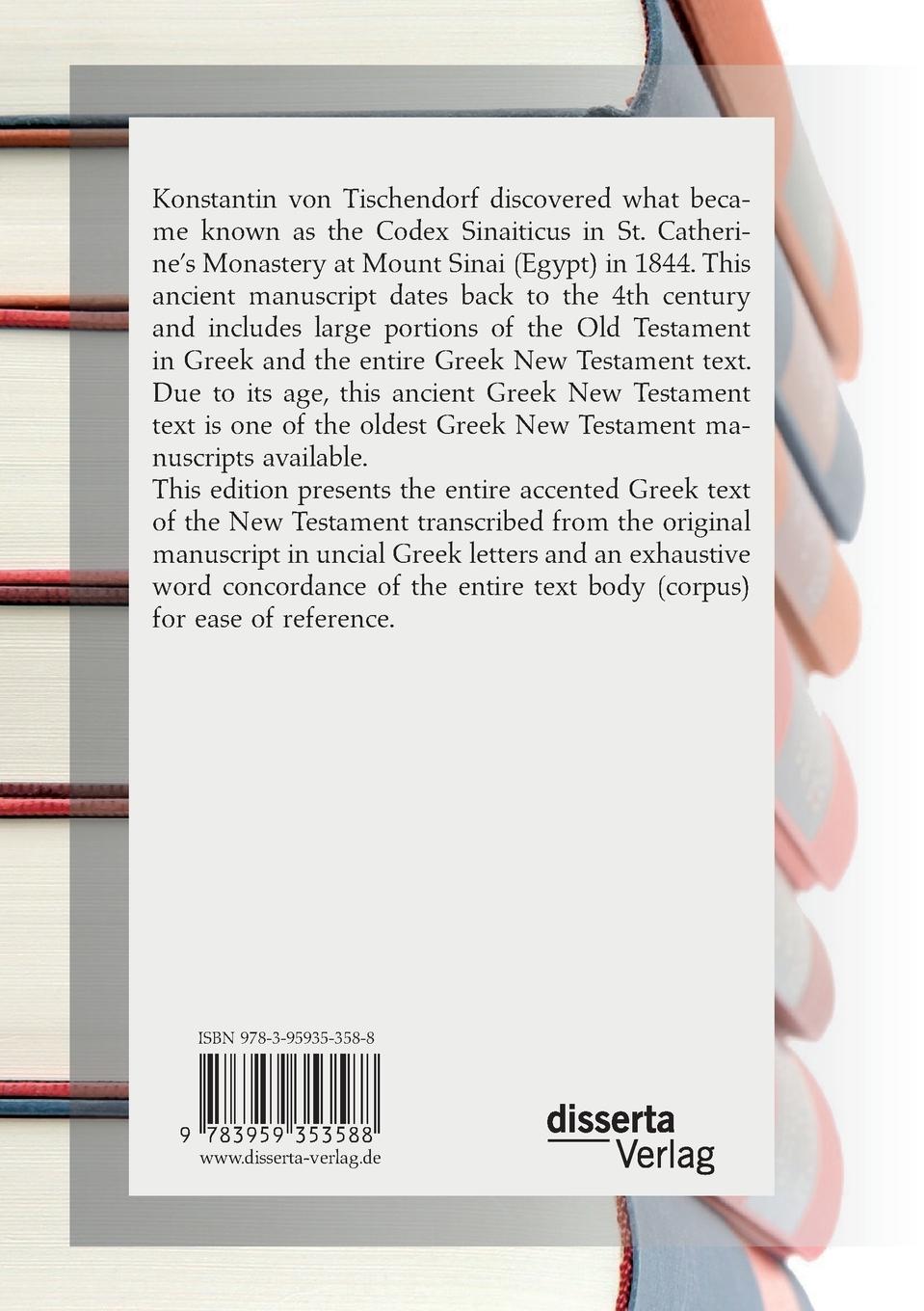 Rückseite: 9783959353588 | Novum Testamentum Graece. The Greek New Testament Text and a Word...
