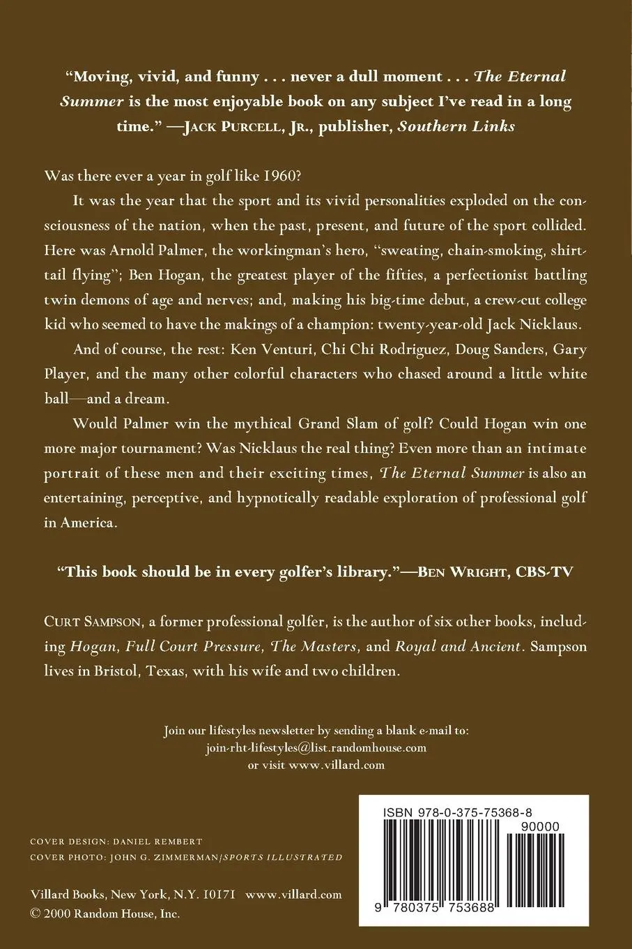 Rückseite: 9780375753688 | The Eternal Summer | Curt Sampson | Taschenbuch | Englisch | 2000