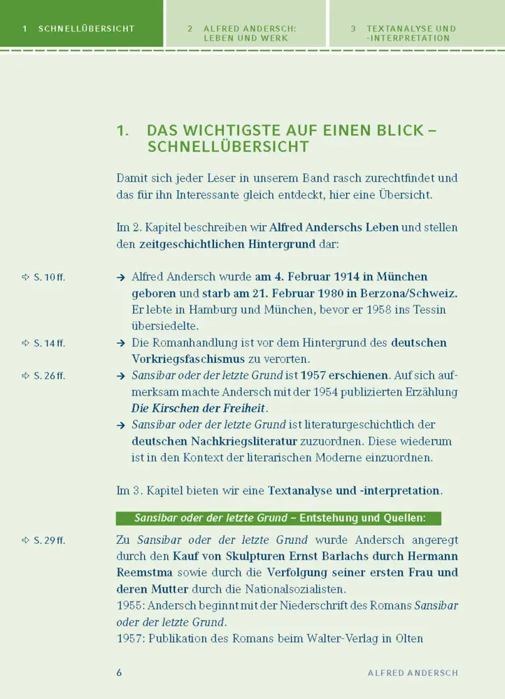 Bild: 9783129303788 | Sansibar oder der letzte Grund von Alfred Andersch | Alfred Andersch