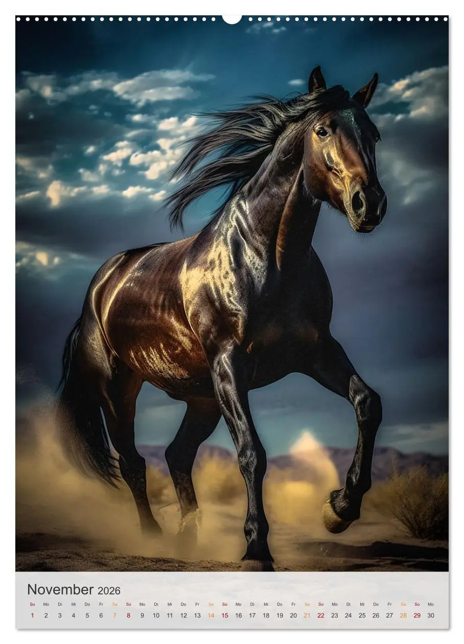 Bild: 9783516323788 | Fantastische Pferde (Wandkalender 2026 DIN A2 hoch), CALVENDO...