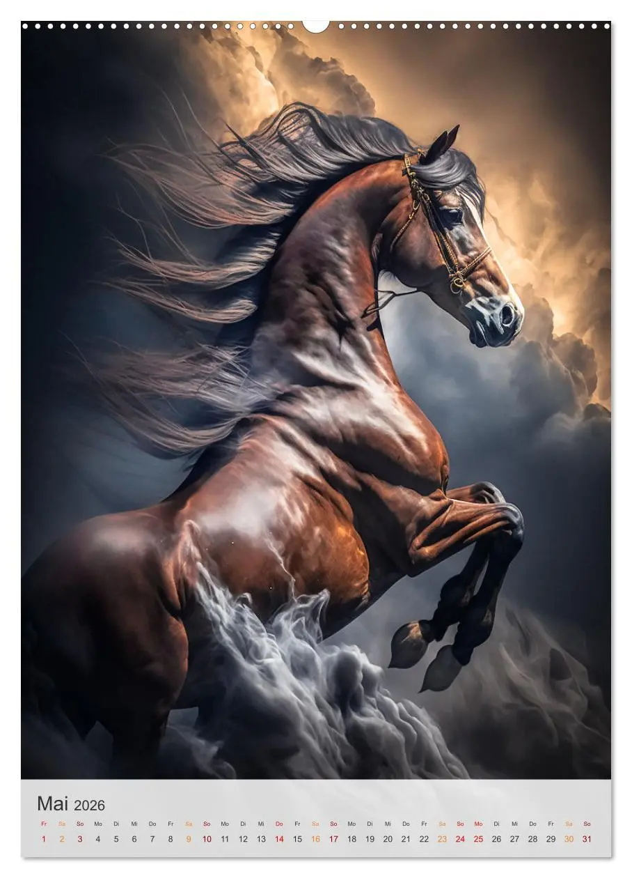 Bild: 9783516323788 | Fantastische Pferde (Wandkalender 2026 DIN A2 hoch), CALVENDO...