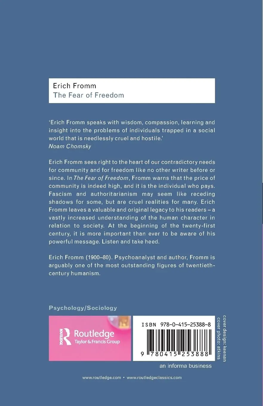 Rückseite: 9780415253888 | The Fear of Freedom | Erich Fromm | Taschenbuch | Routledge Classics