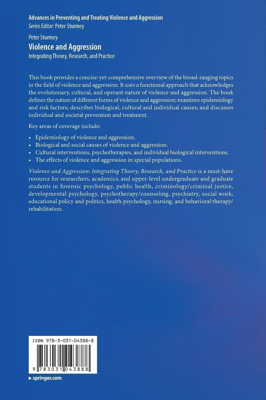 Rückseite: 9783031043888 | Violence and Aggression | Integrating Theory, Research, and Practice