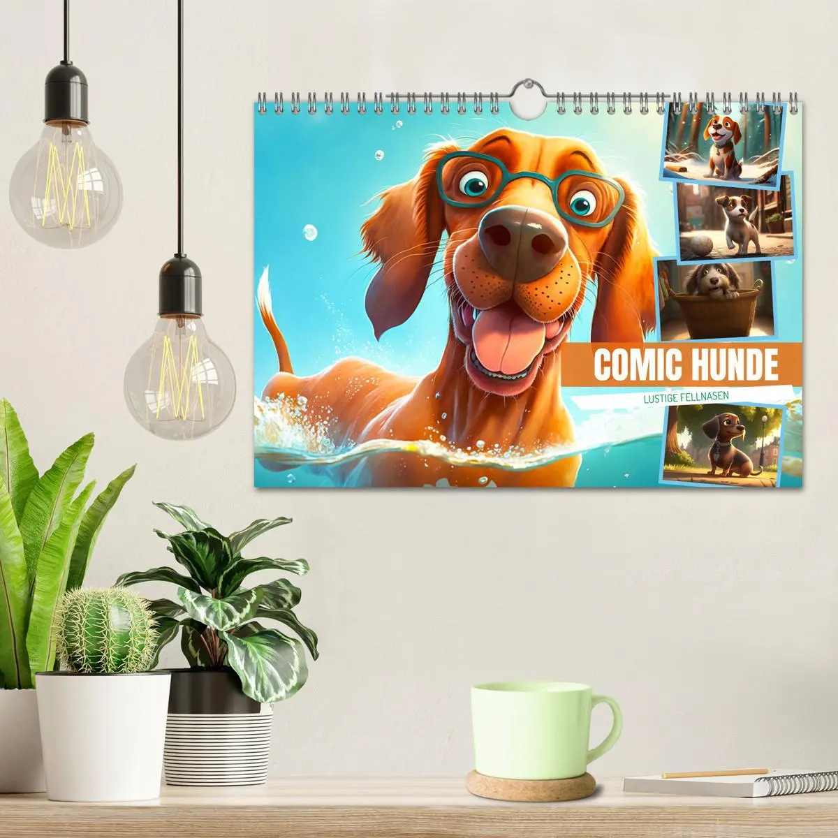 Bild: 9783457533888 | Comic Hunde (Wandkalender 2026 DIN A4 quer), CALVENDO Monatskalender