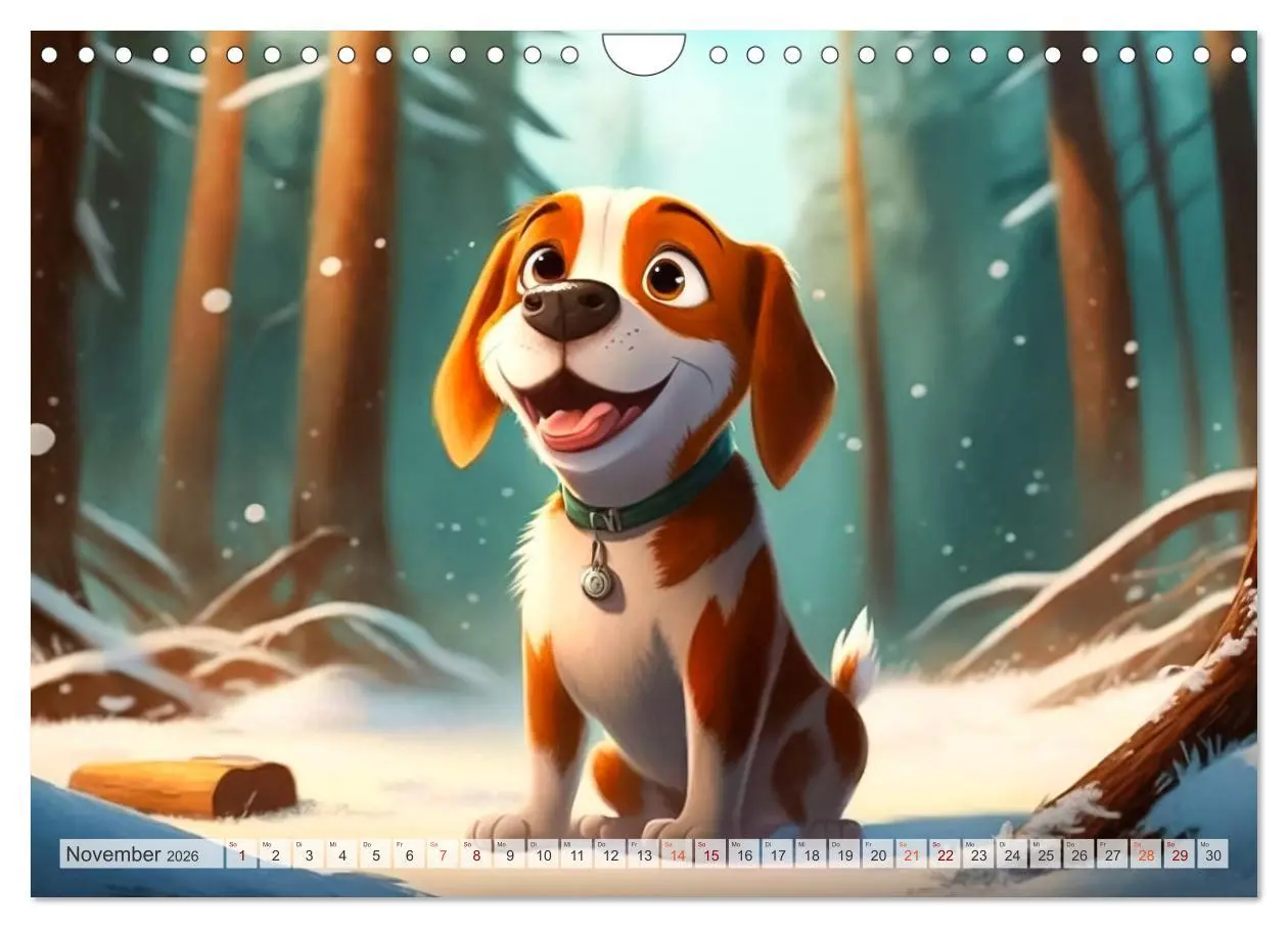 Bild: 9783457533888 | Comic Hunde (Wandkalender 2026 DIN A4 quer), CALVENDO Monatskalender
