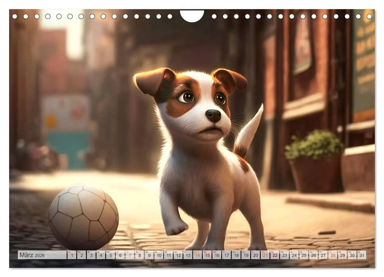 Bild: 9783457533888 | Comic Hunde (Wandkalender 2026 DIN A4 quer), CALVENDO Monatskalender