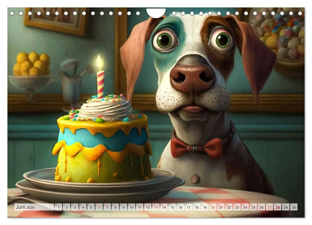 Bild: 9783457533888 | Comic Hunde (Wandkalender 2026 DIN A4 quer), CALVENDO Monatskalender