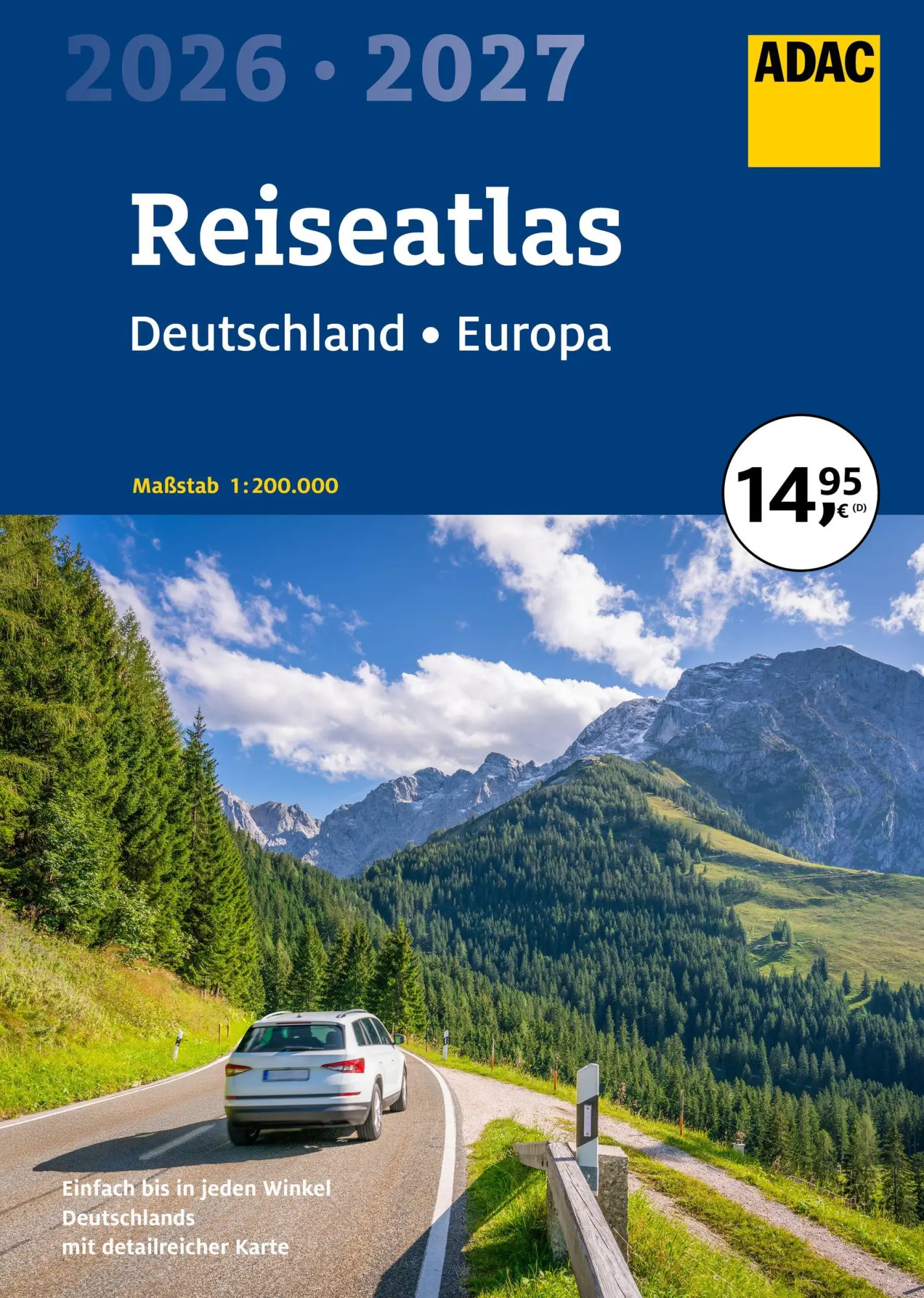 Cover: 9783826423888 | ADAC Reiseatlas 2026/2027 Deutschland 1:200.000, Europa 1:4,5 Mio.