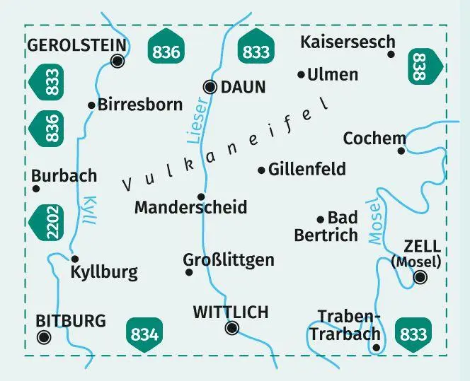 Bild: 9783991213888 | KOMPASS Wanderkarte 837 Vulkaneifel, Bitburg, Daun, Gerolstein,...