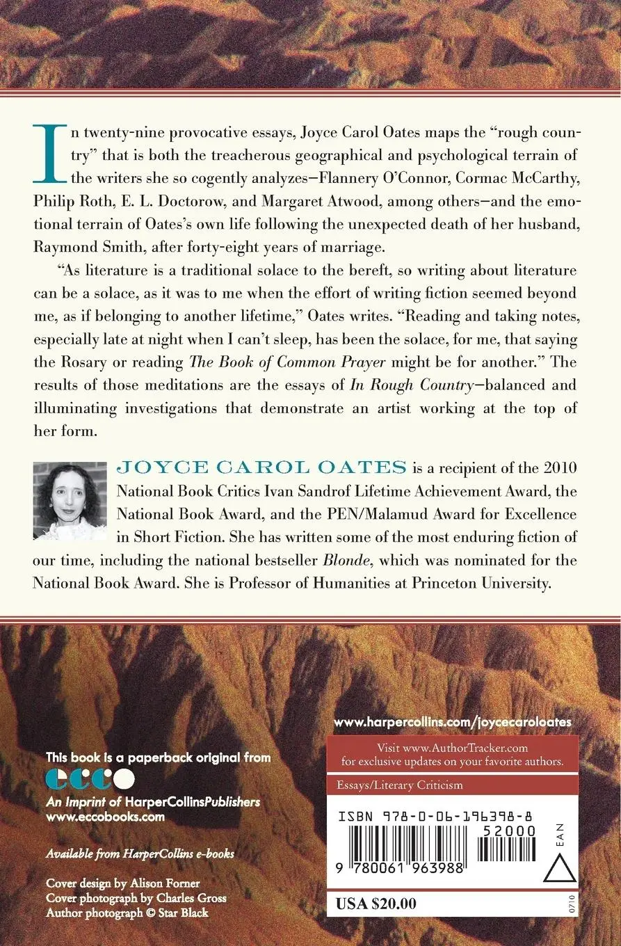 Rückseite: 9780061963988 | In Rough Country | Essays and Reviews | Joyce Carol Oates | Buch