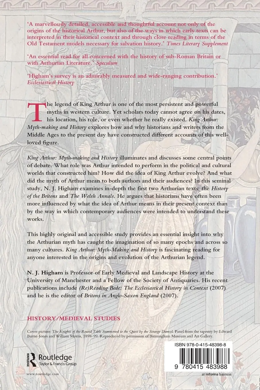Rückseite: 9780415483988 | King Arthur | Myth-Making and History | N. J. Higham | Taschenbuch