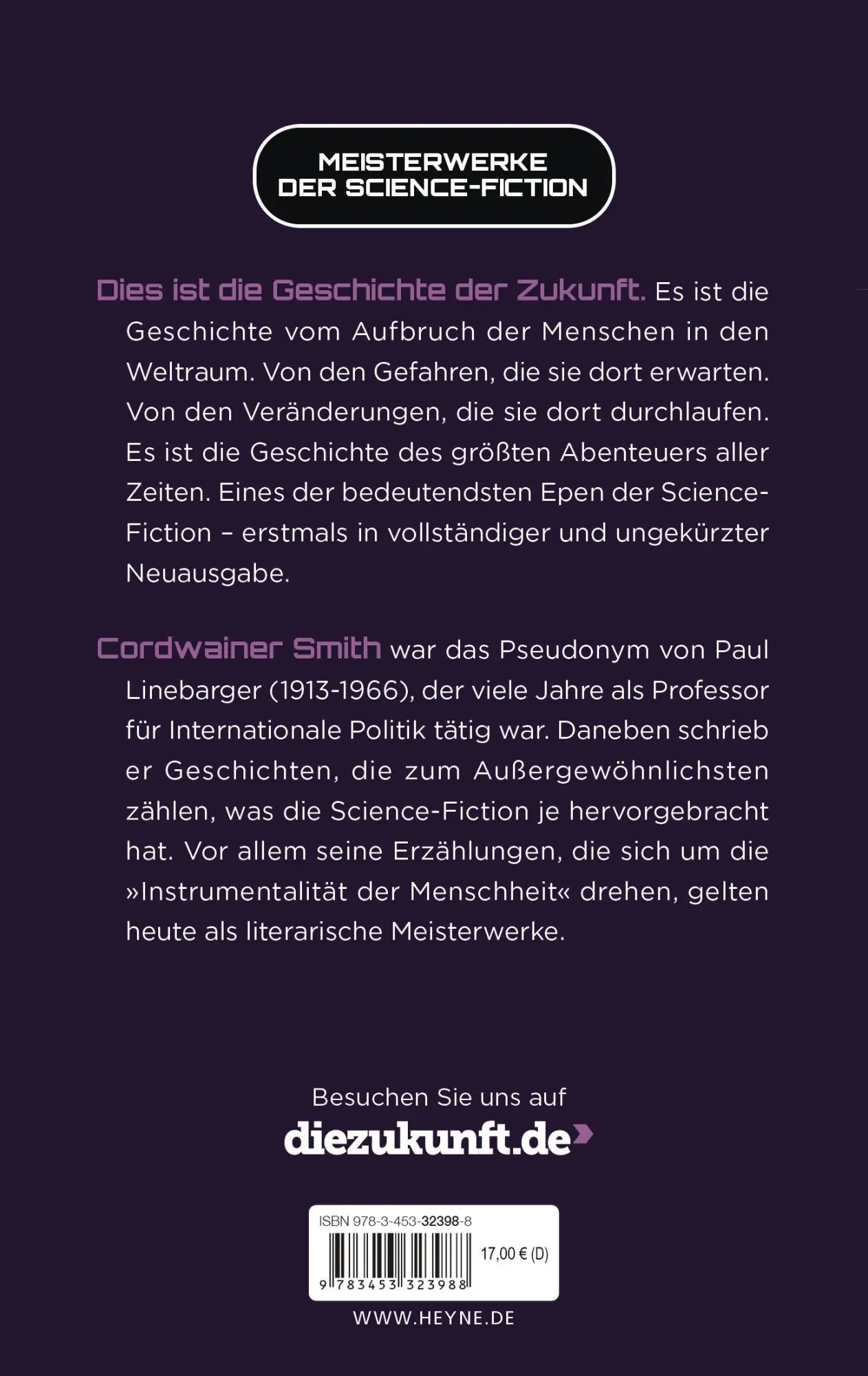 Bild: 9783453323988 | Die Instrumentalität der Menschheit | Cordwainer Smith | Taschenbuch