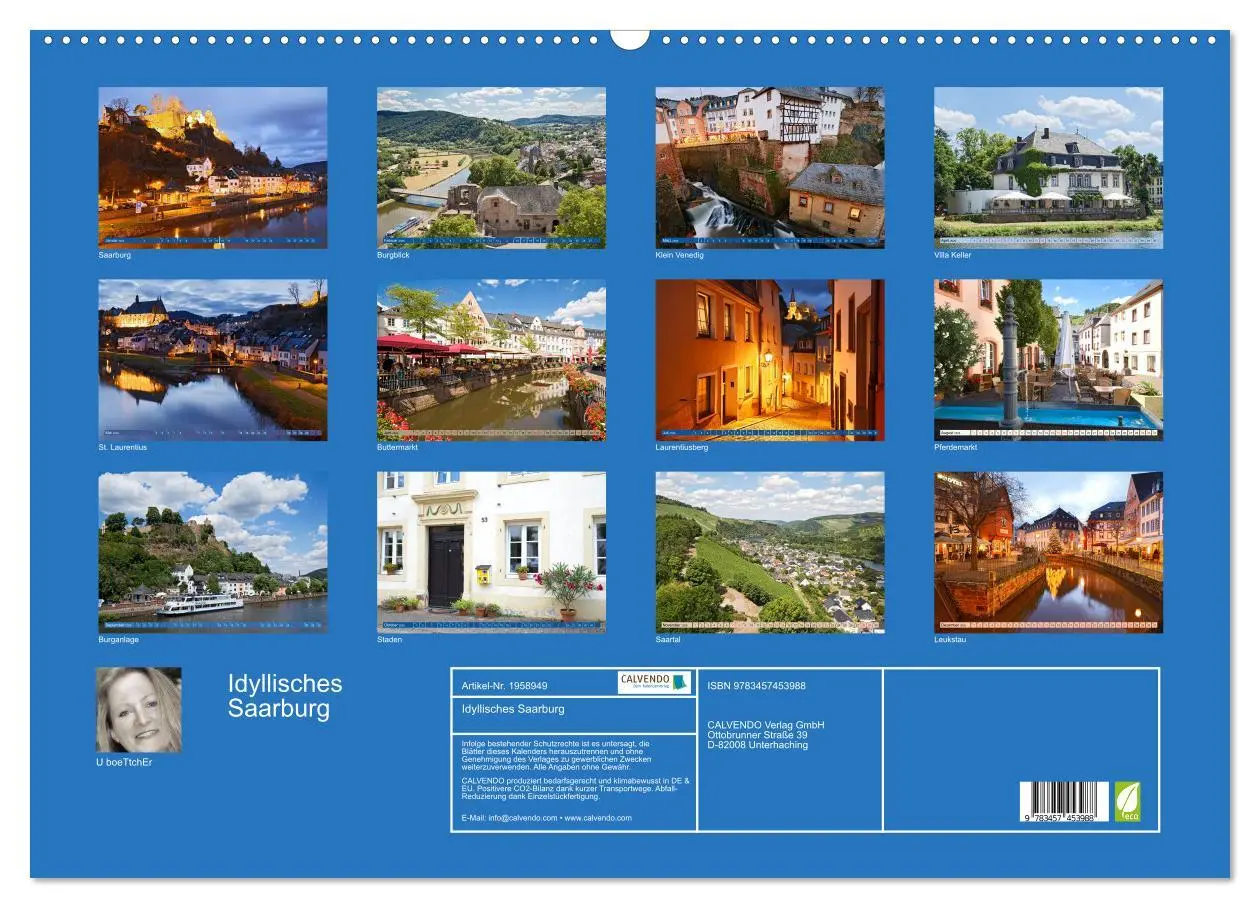 Bild: 9783457453988 | Idyllisches Saarburg (Wandkalender 2026 DIN A2 quer), CALVENDO...