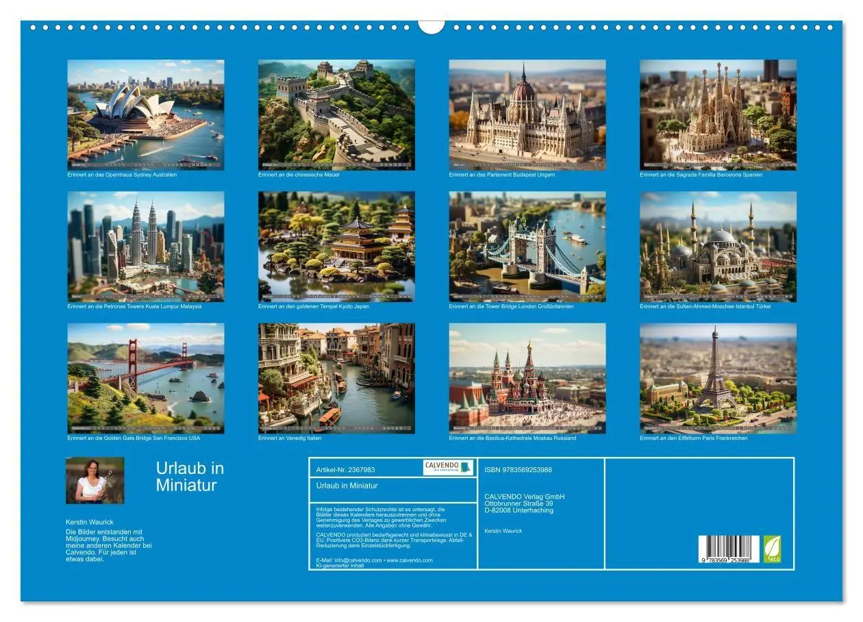 Bild: 9783569253988 | Urlaub in Miniatur (Wandkalender 2027 DIN A2 quer), CALVENDO...